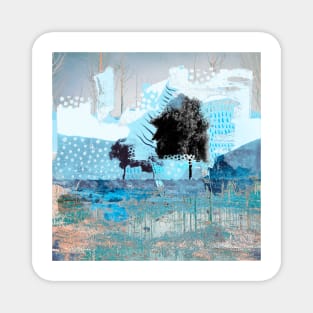 Wooded dream collage Magnet