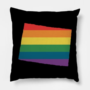 Colorado State Rainbow Pillow