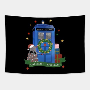 Tardis Christmas Tapestry