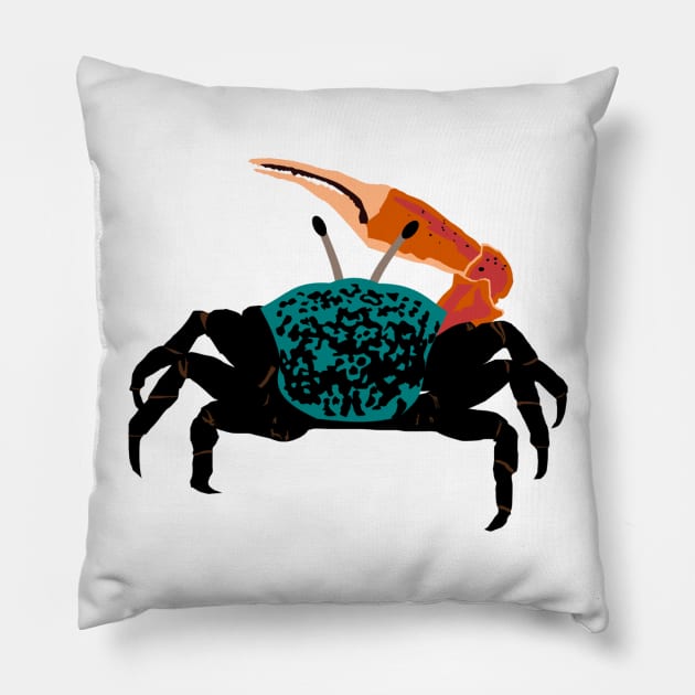 Wetland Fiddler Crab Pillow by stargatedalek