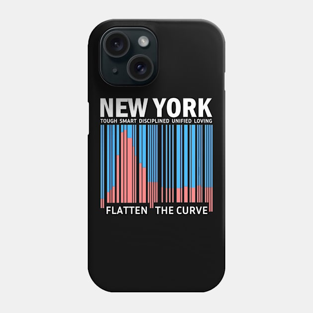 New York flatten the curve Phone Case by aktiveaddict