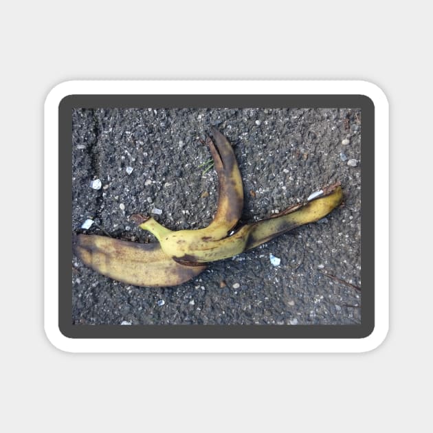 An old banana peel Magnet by walter festuccia
