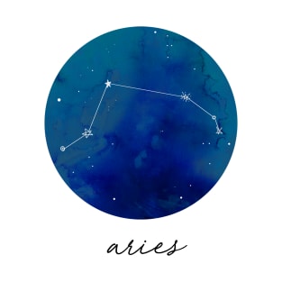 Aries Zodiac Watercolor Constellation T-Shirt