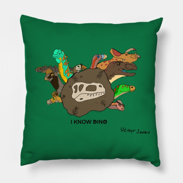 Hell Creek Creatures Pillow by Dinosauria Land