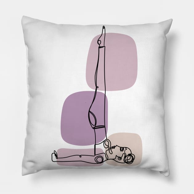 The candle yoga posture Pillow by JoanaJuheLaju1