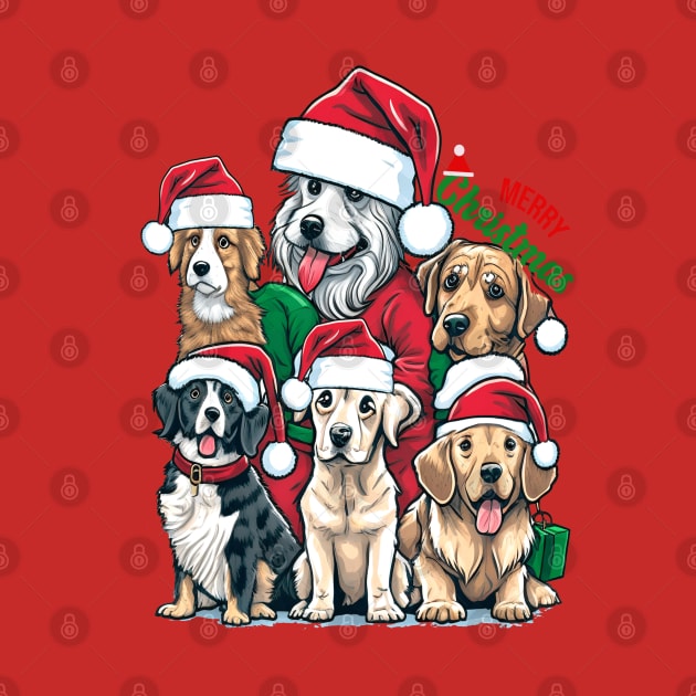 Merry Christmas Puppy Squad Dogs by RubyCollection