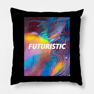 futuristic future hologram awesome sticker Pillow