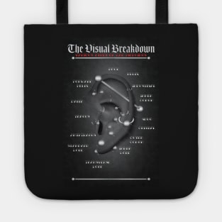 Grunge Ear Piercing Chart Tote