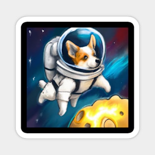 Corgi Astronaut Magnet