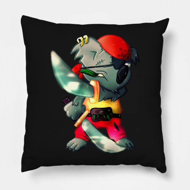 Pirate Droppo Koala Drop Bear Pillow by CreativeOpus