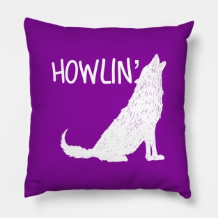 Howling, Dog T-Shirt, Wildlife T-Shirt, Wolf T-shirt, Animal T-Shirt, Mountain T-shirt, Outback Pillow