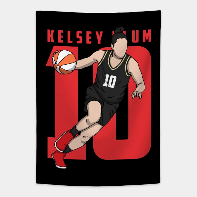 Kelsey Plum Comic Style Tapestry by mia_me