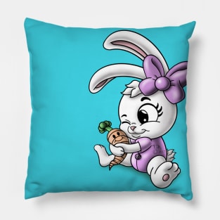 Rabbit with Korean Lettering Pillow