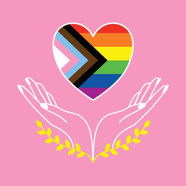 Progress Pride Flag Heart by superdupertees