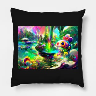 Color Globs | Rainbow Water Forest Pillow