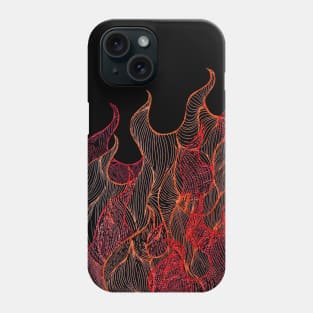 Fire line art Phone Case