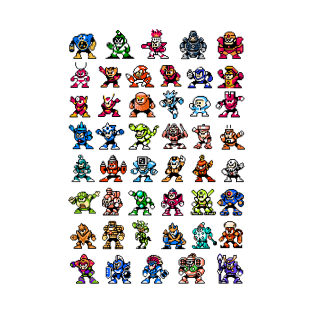 megaman 1-6 robot masters T-Shirt