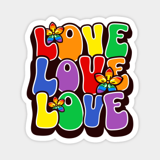 Rainbow Love Magnet