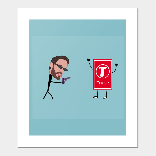 Pewdiepie Vs T Series Pewdiepie Vs T Series Affiche Et Impression D Art Teepublic Fr