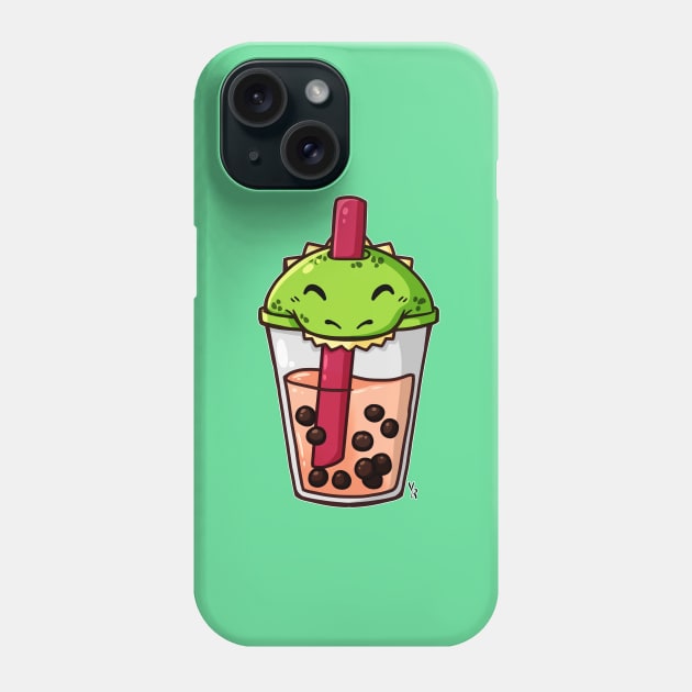 Bubble Milk Tea-Rex Phone Case by vanyroz