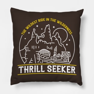 Thrill Seeker - Big Thunder Mountain Railroad - White and Gold magical mountain by Kelly Design Company Pillow