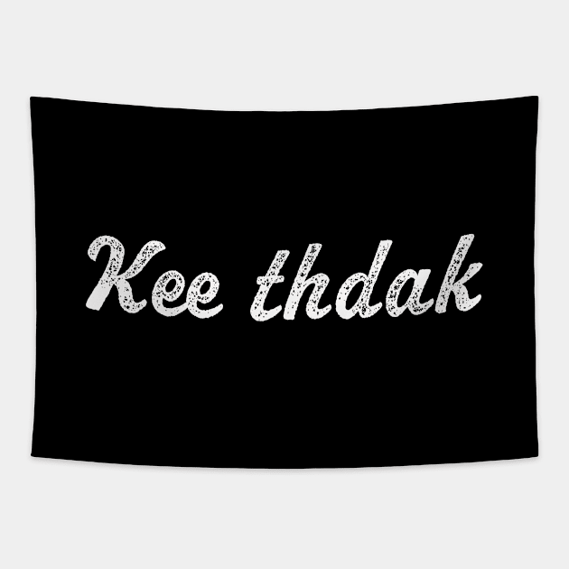 Kee thdak | funny diarrhea phrase in Laotian Laos Tapestry by MerchMadness