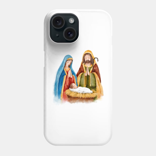 Nativity Sleeping Jesus Phone Case by Mako Design 