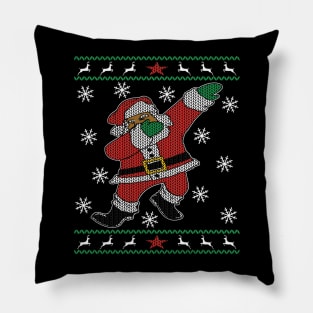 Dabbing Black Santa Pillow