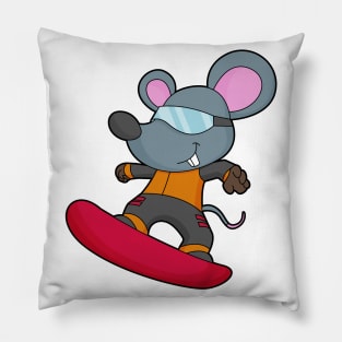 Mouse as Snowboarder with Snowboard Pillow