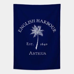 English Harbour Antigua Vintage Palm Tapestry