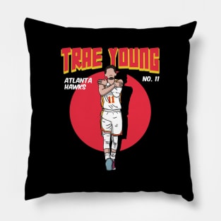 Ice Trae Young Comic Style Art Pillow