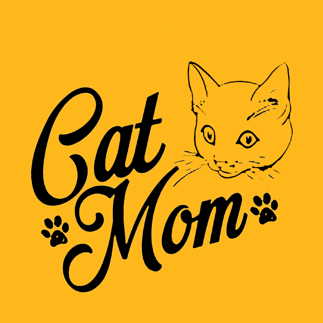 cat mom cool design gift by FaRock