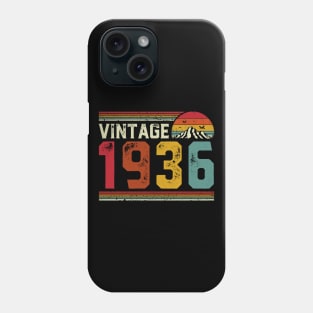 Vintage 1936 Birthday Gift Retro Style Phone Case