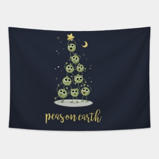 Christmas Tree Peas On Earth Tapestry