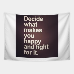 Motivational Quotes - Decide What You Want Tapestry