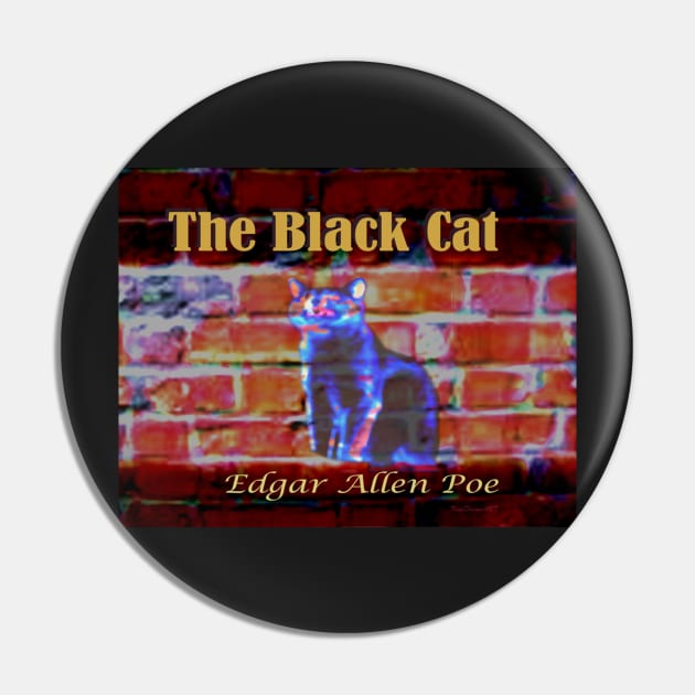 The Black Cat Pin by KayeDreamsART