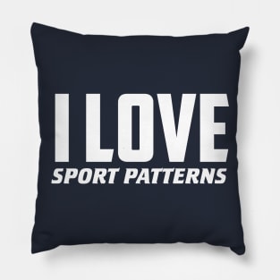 I Love Sport Patterns Pillow