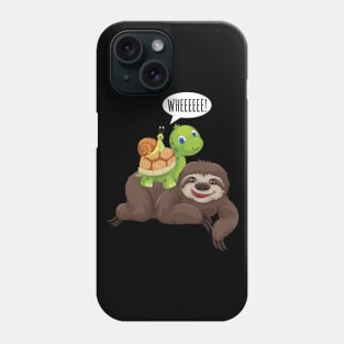 Sloth Turtle Snail Funny running Phone Case