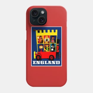 England Abstract Bus Travel and Tourism Print Phone Case