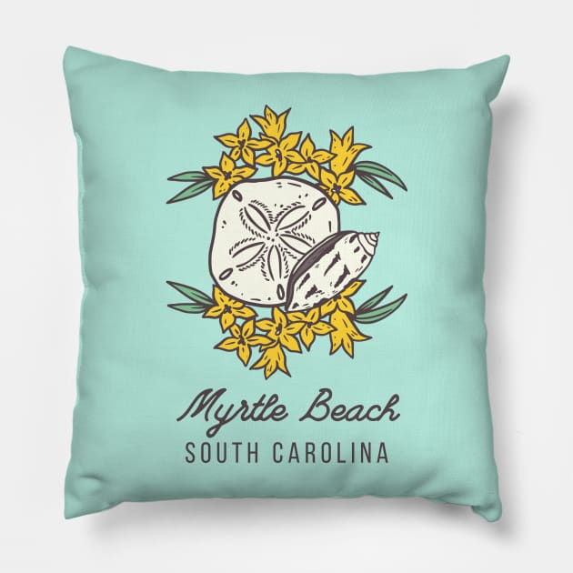 Myrtle Beach South Carolina SC Tourist Souvenir Pillow by carolinafound