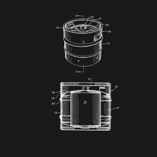 Can Vintage Patent Drawing by TheYoungDesigns