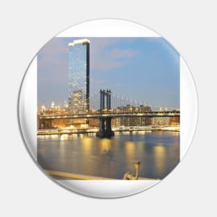 Manhattan Bridge Night Pin