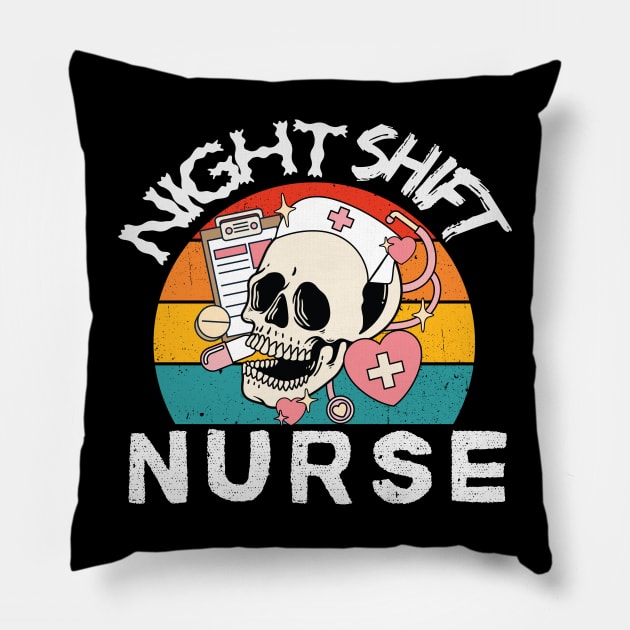 Santa's Favorite Night shift Nurse Pillow by MZeeDesigns