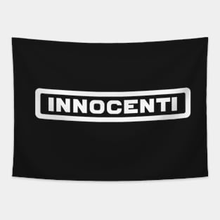 Vintage Innocenti logo 1960-70's - Innocenti Mini, Lambretta - white print Tapestry