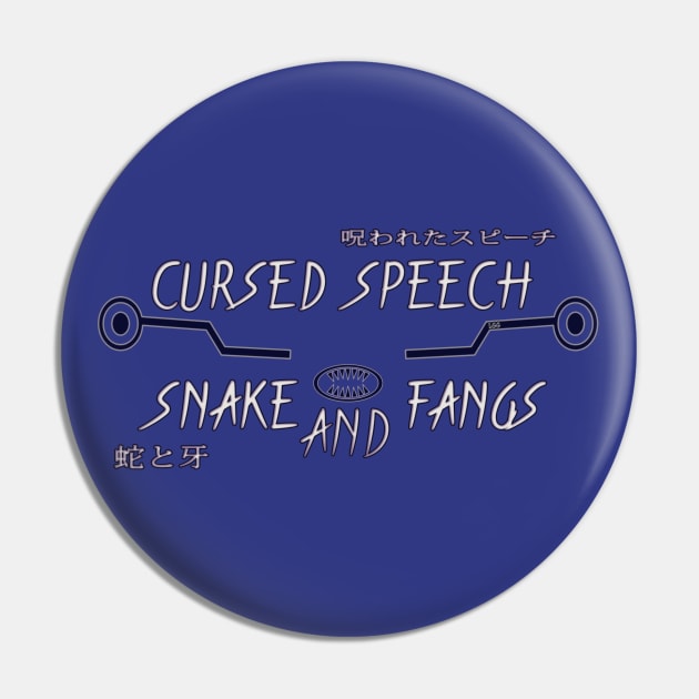 (Inumaki) Cursed Speech Snake and Fangs Pin by LetsGetGEEKY