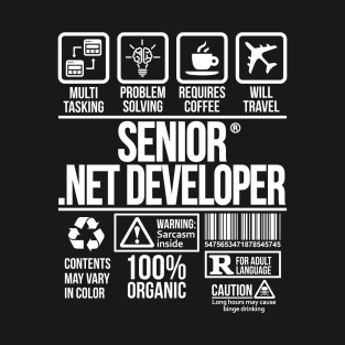 Senior net developer T-shirt | Job Profession | #DW T-Shirt