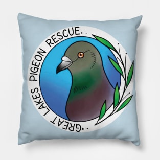 Great Lakes Pigeon Rescue Logo Pillow