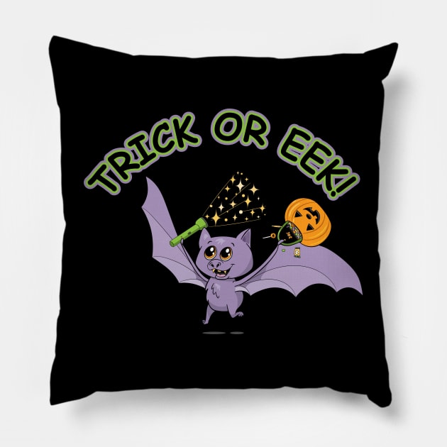 TRICK OR EEK Bat Pillow by Character Alley