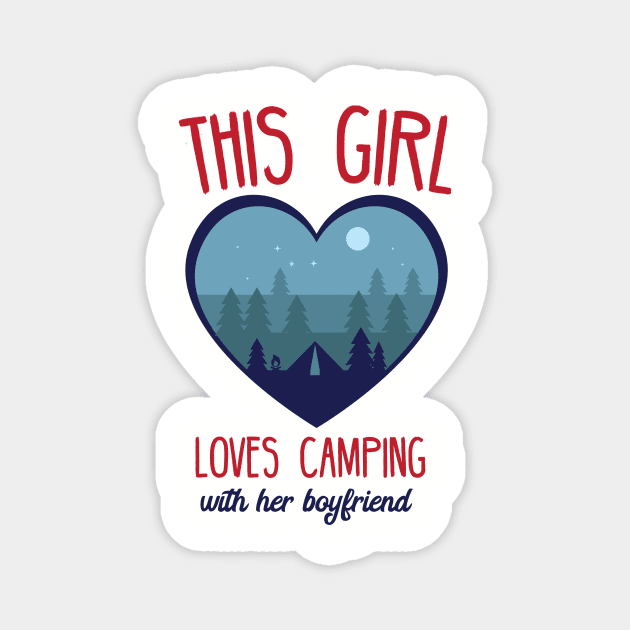 This girl loves camping with her boyfriend Magnet by bojan17779