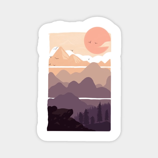 Mountain in sunny day Magnet by mohamedayman1